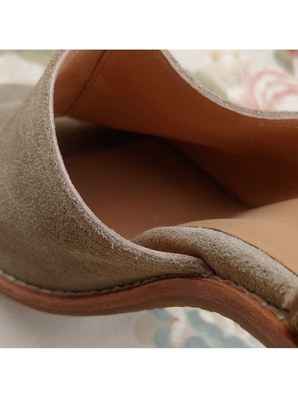 UGG Aja Olive Green Suede Leather Ankle Strap Sandals with Block Heel size 10 - Picture 11 of 17